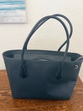 Dagne Dover Classic Signature Tote Bag Black Career Laptop with Zip